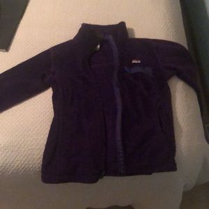 Purple patigonia fleece full zip up barely worn